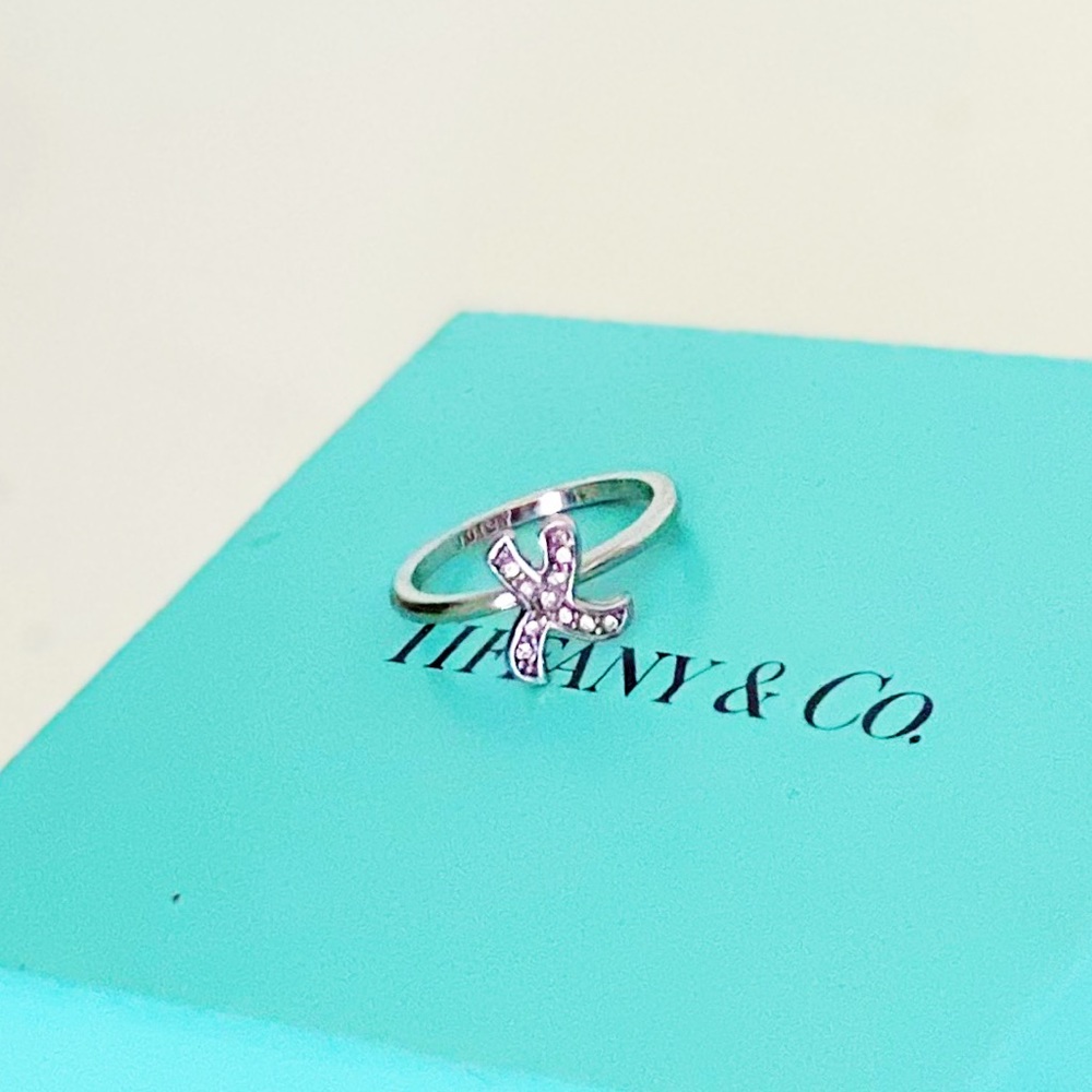 Juicy Couture X ring silver Tiffany style size 7